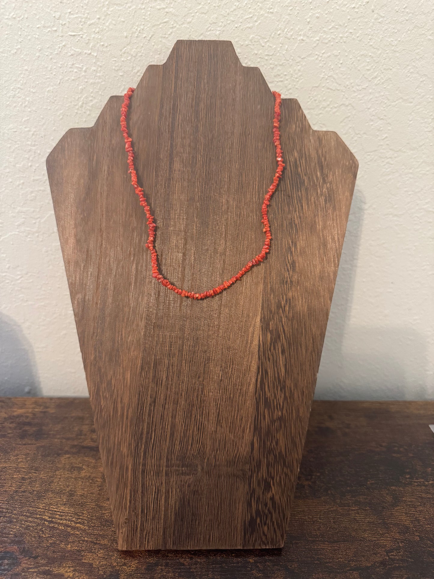 Genuine Coral Chip Necklace