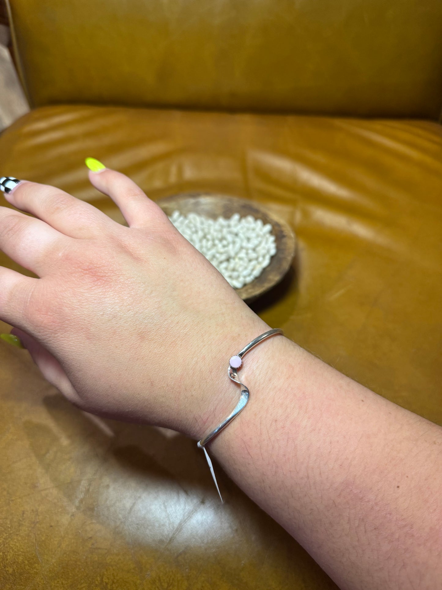 Pink Conch Wave Cuff