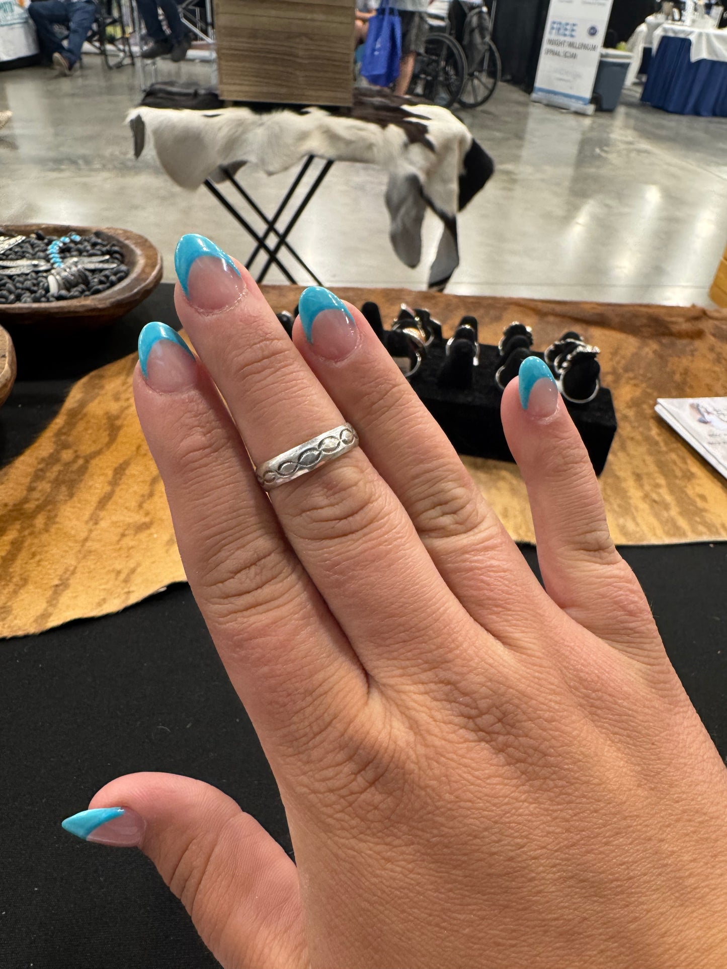 Stamped Stacker Ring (Size 9)