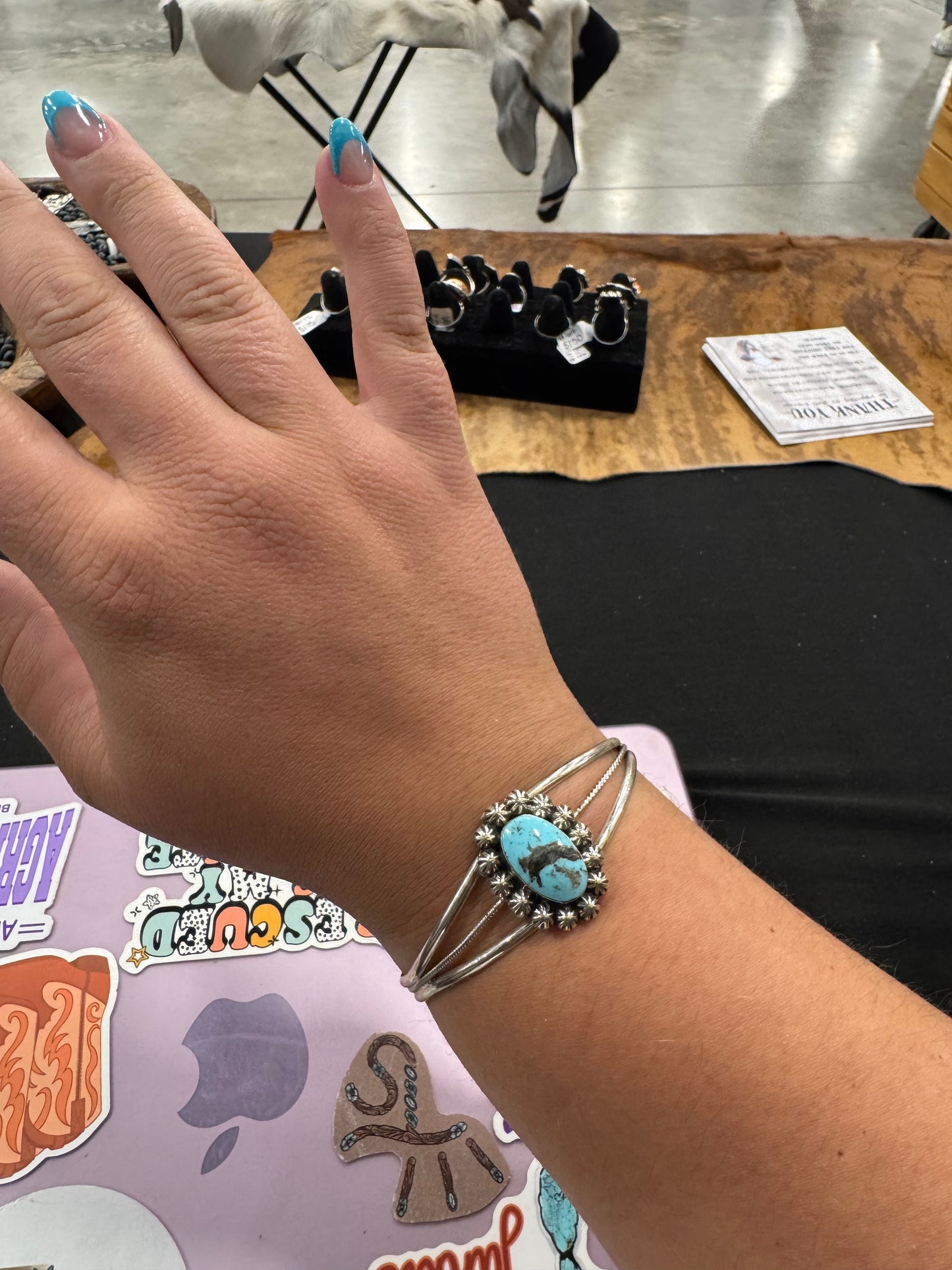 Turquoise Cuff W/ Design