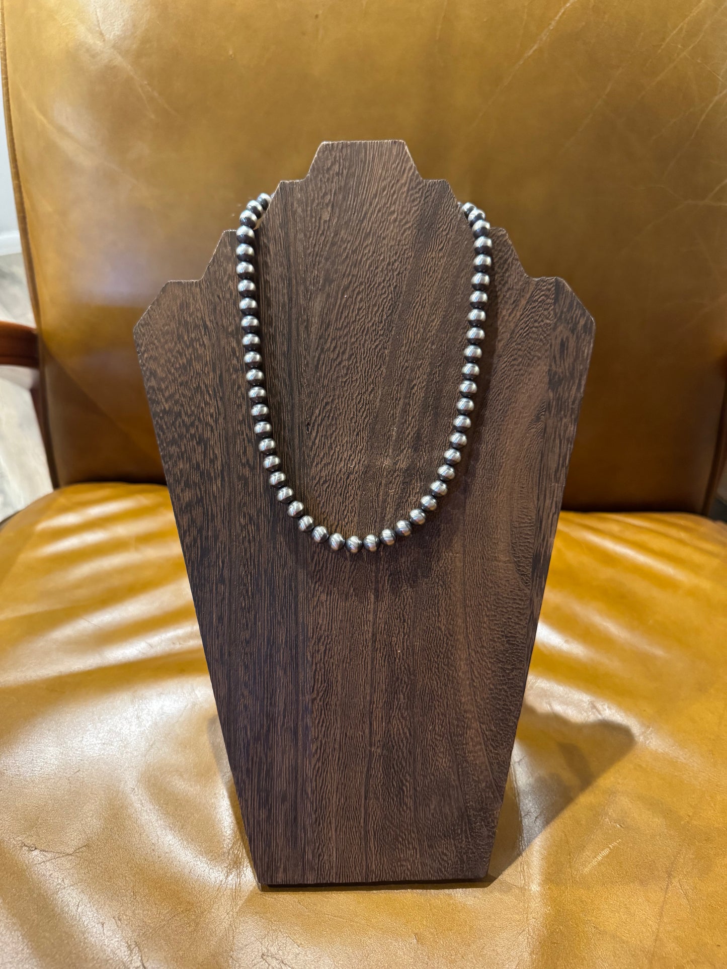 18 inch 8mm Sterling Pearl Necklace