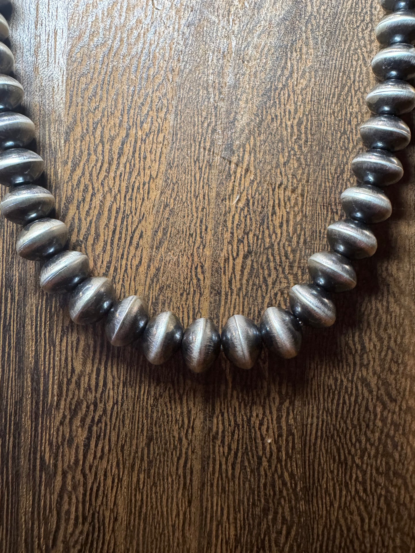 NATIVE MADE Rondelle Sterling Pearl Necklace