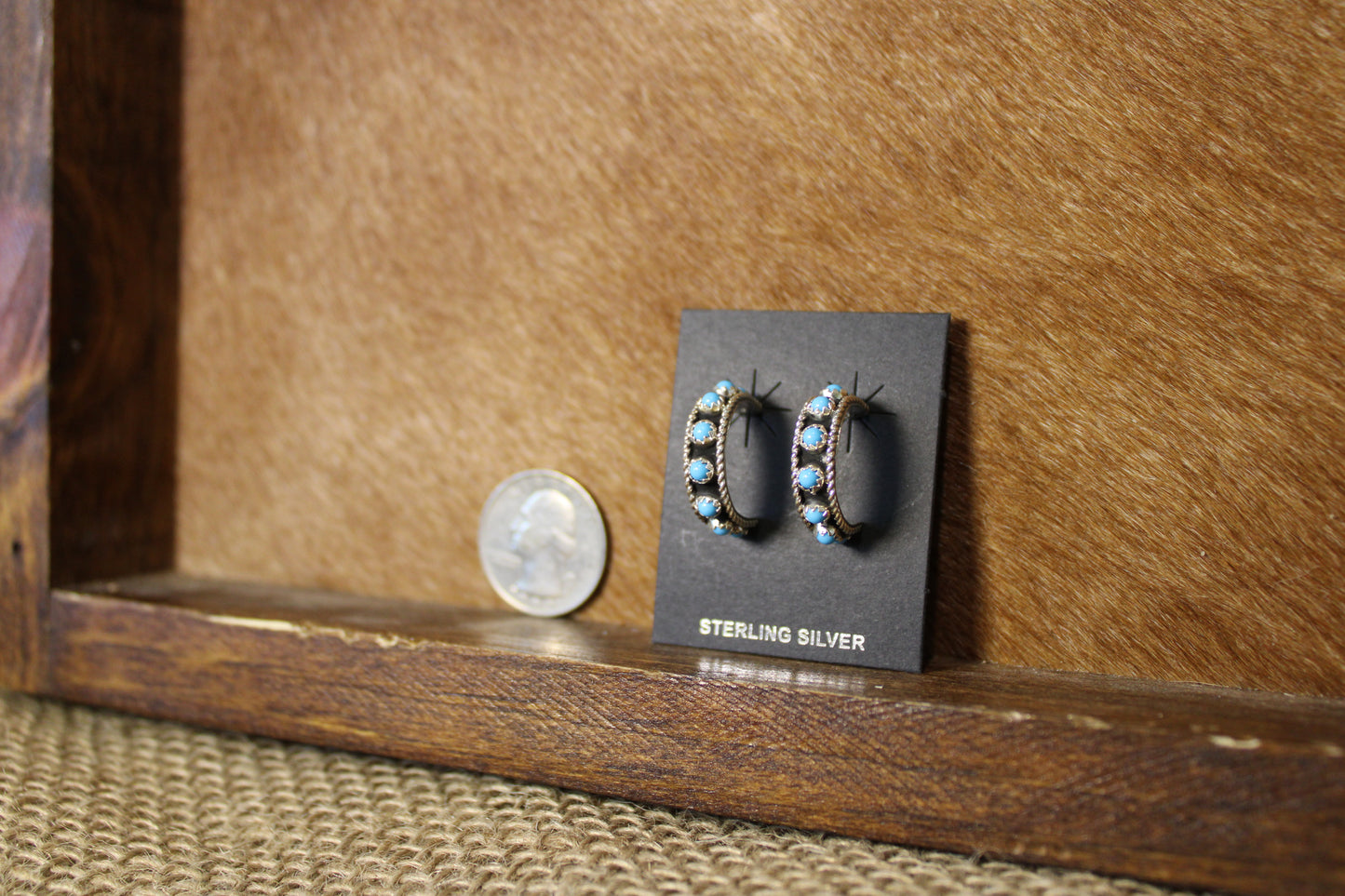 Turquoise Multi-Stone Hoops