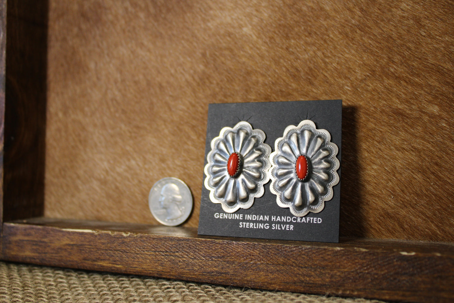 Big Red Spiny Concho Studs