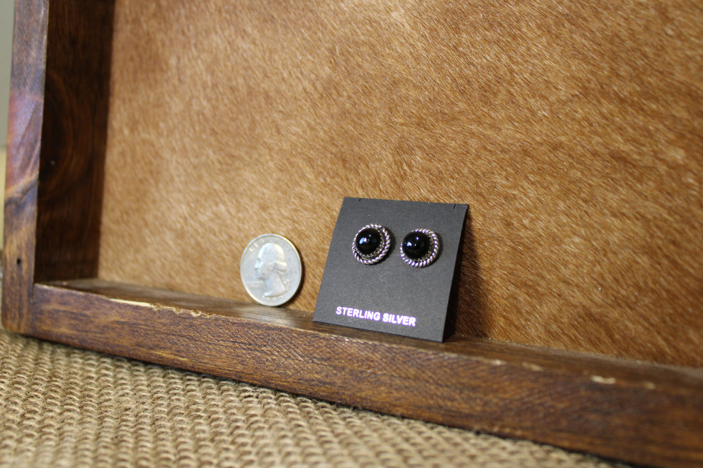 Small Black Onyx Studs