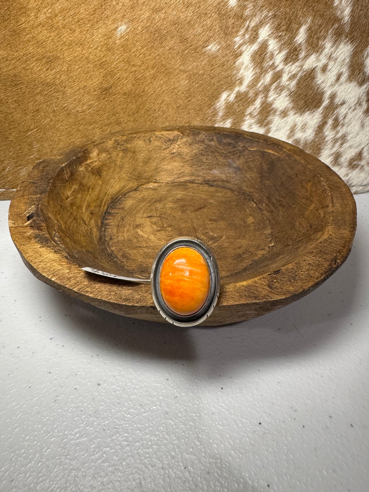 Orange Spiny Shadowbox Ring