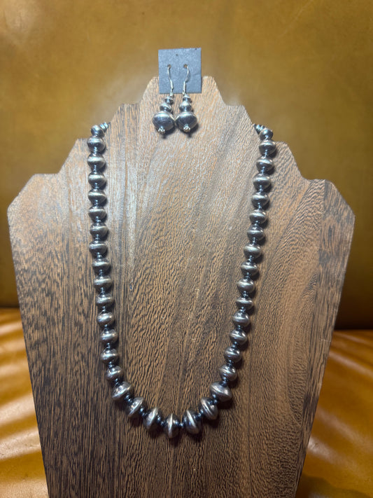 NATIVE MADE Sterling Pearl Necklace SET