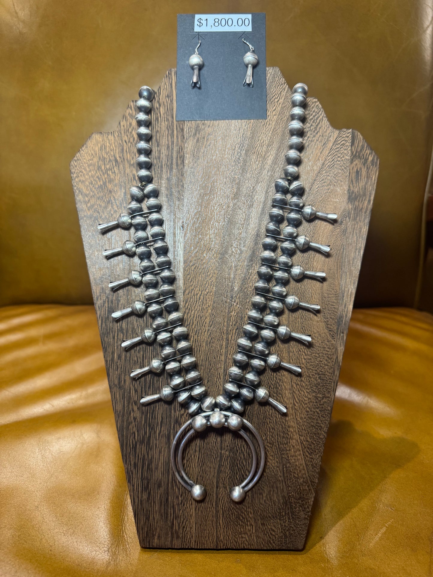 Big Plain Sterling Squash Blossom SET