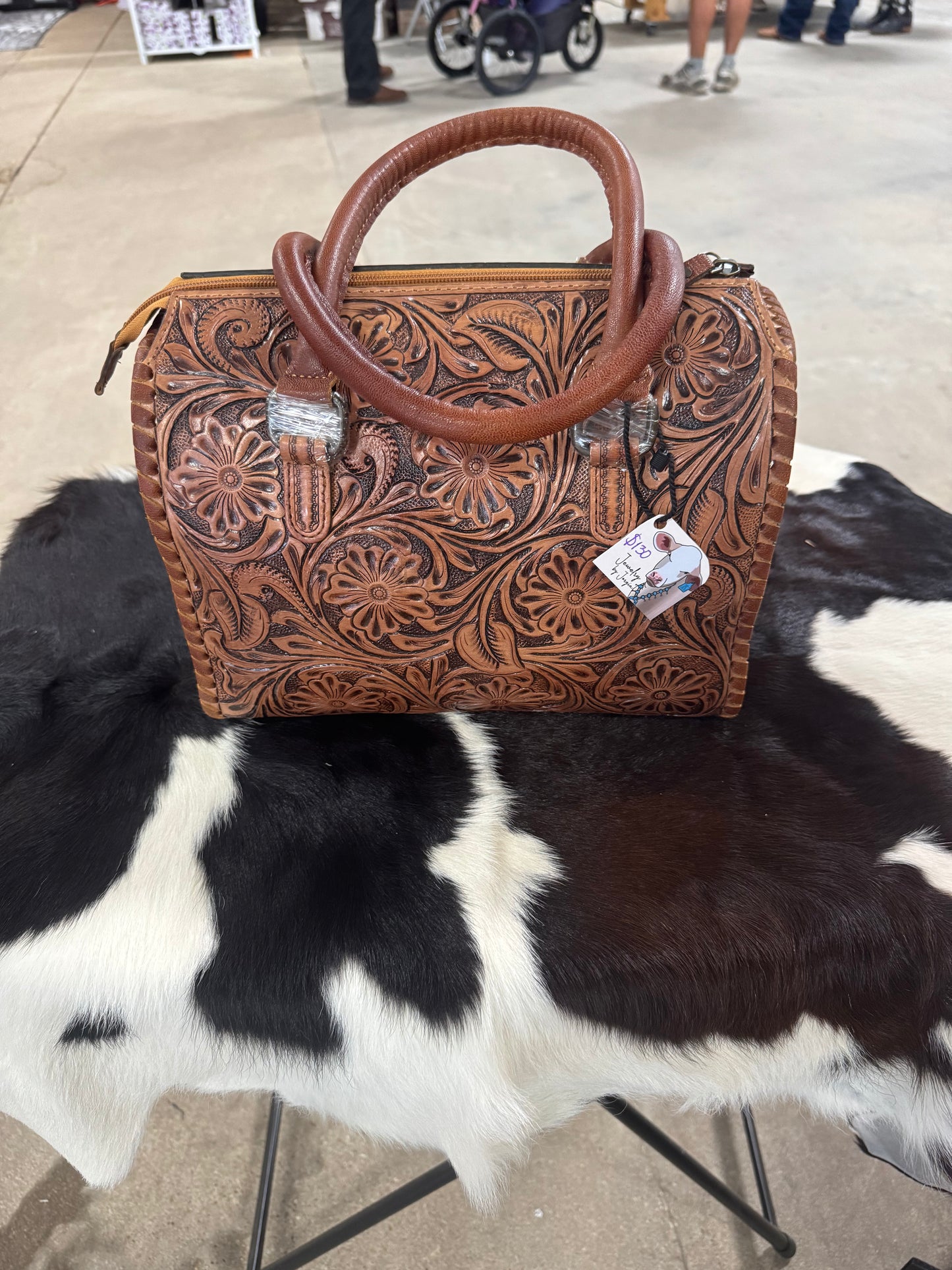 Medium Tooled Leather Speedy Bag