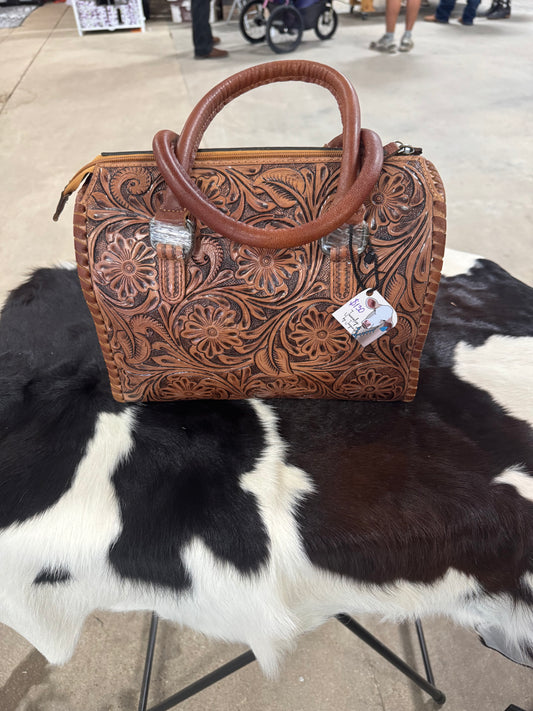 Medium Tooled Leather Speedy Bag