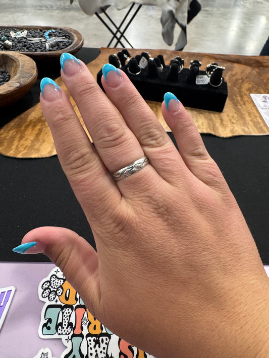 Stamped Stacker Ring (Size 10)