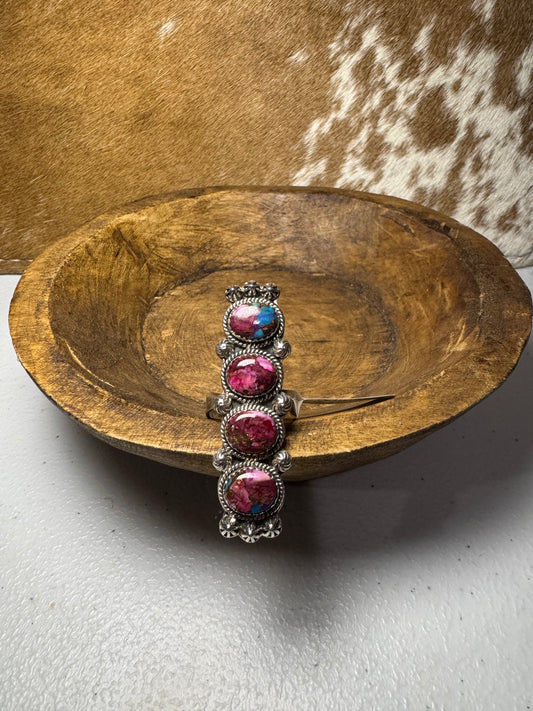 Pink Dahlia Vertical Ring