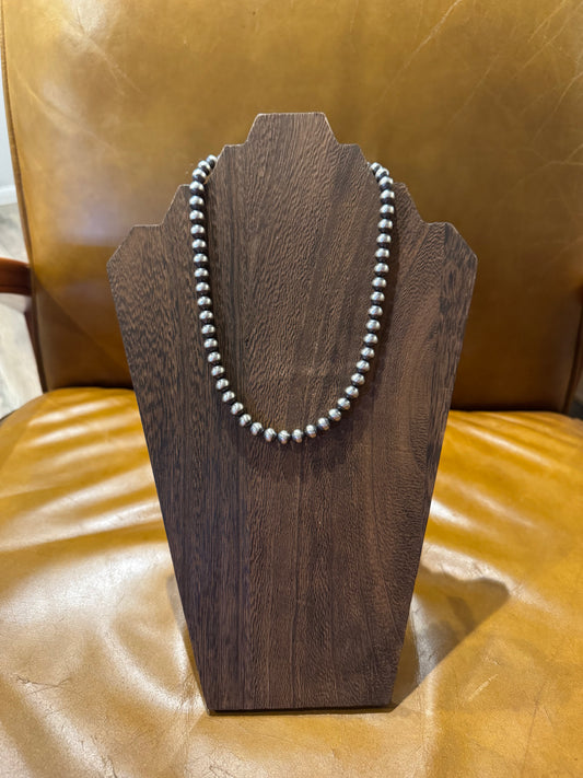 14 inch 8mm Sterling Pearl Necklace