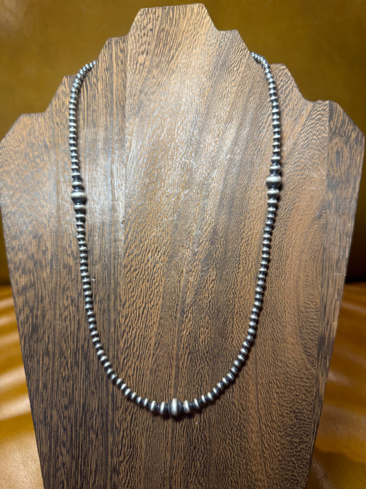 4-8mm Sterling Pearl Graduated Necklace