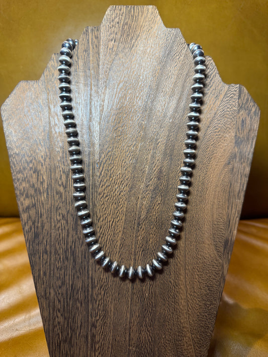 NATIVE MADE Rondelle Sterling Pearl Necklace