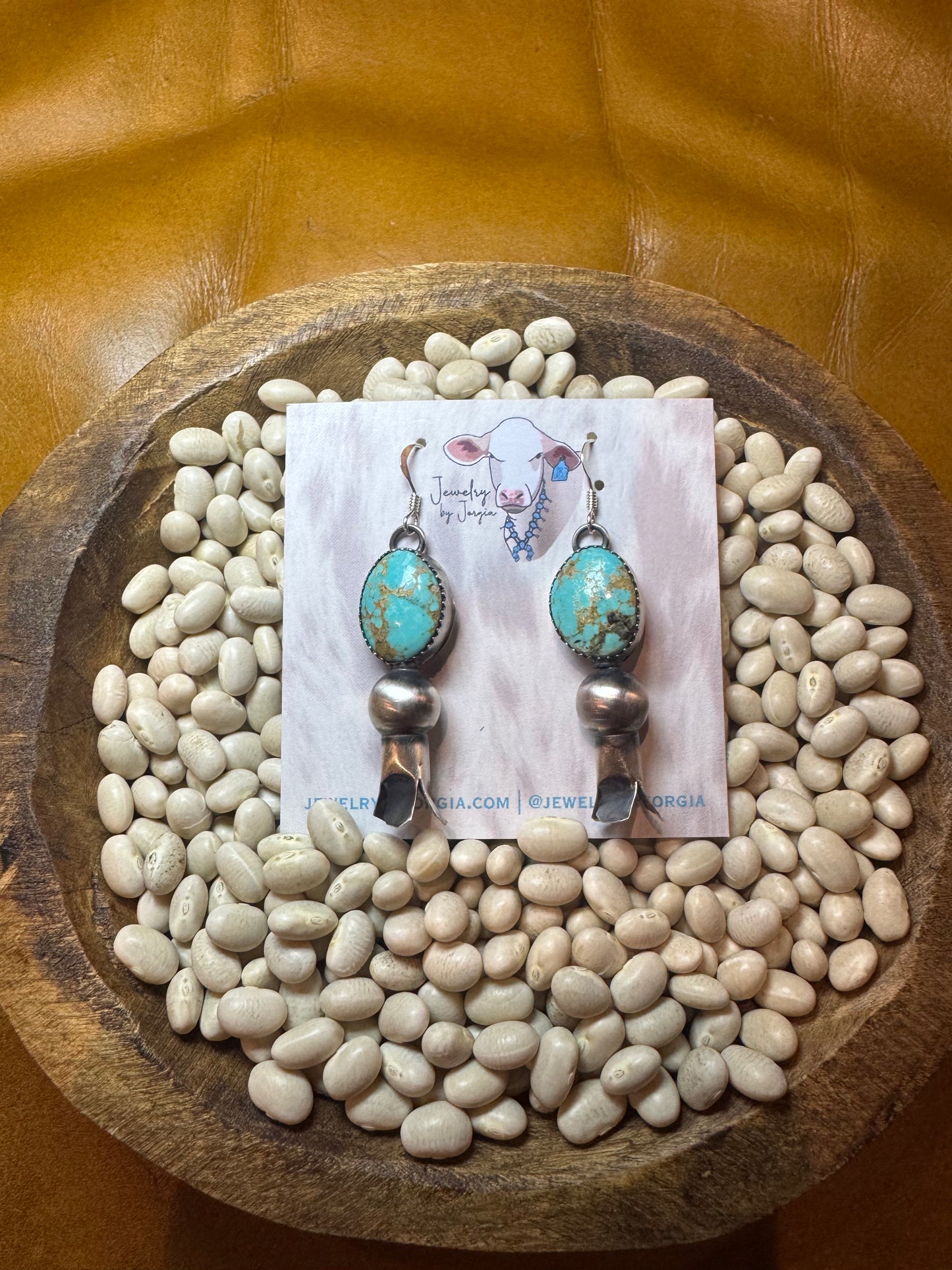 Squash Dangles with Turquoise