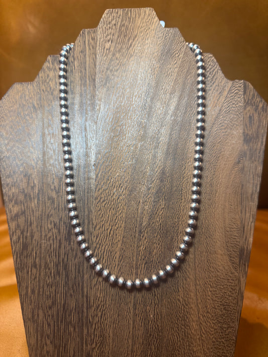 18 inch 6mm Sterling Pearl Necklace