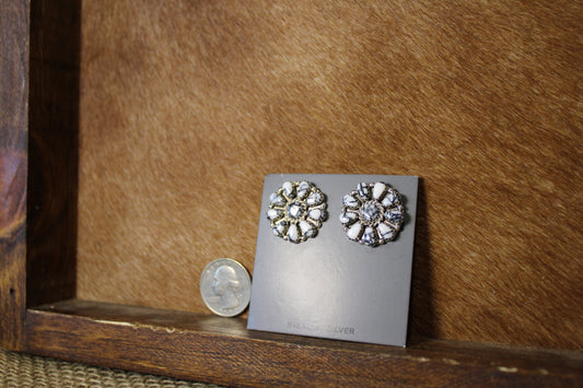 White Buffalo Cluster Studs